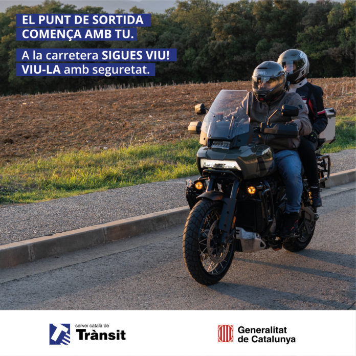 Un cartell de la campanya de Trànsit adreçada als motoristes