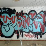 Graffiti a l'interior de Radio Liberty