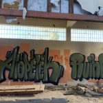 Graffiti a l’interior de Radio Liberty