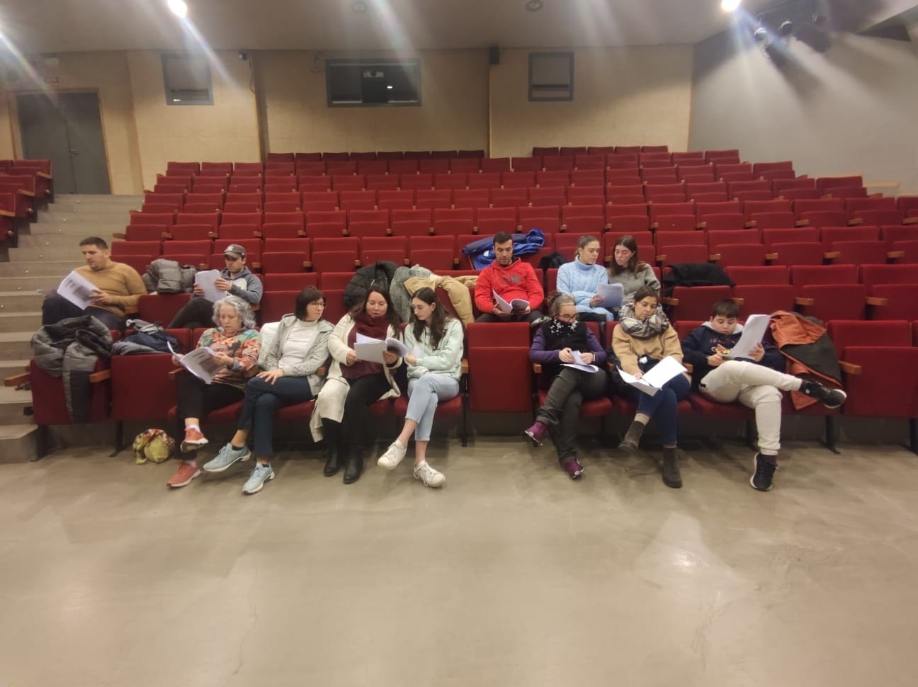 Assaig dels actors i actrius de la Passió