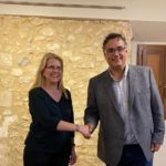 El PSC i Junts a Castell-Platja d’Aro signen el pacte de govern amb la voluntat de treballar en un projecte “conjunt i cohesionat” Maurici Jiménez i Imma Gelabret Pacte Platja d'Aro