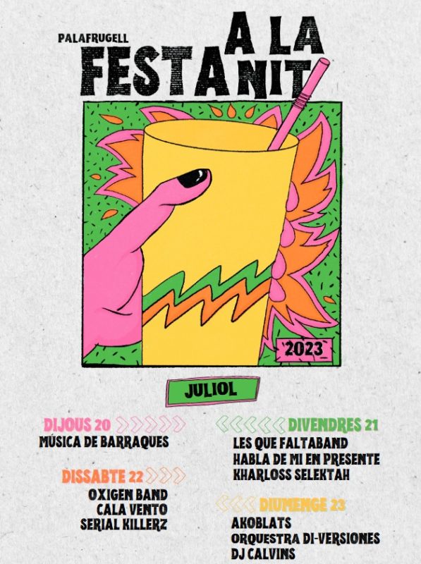 cartell festa a la nit Palfrugell