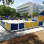 Palamós estrena una pista poliesportiva a l’aire lliure a la plaça del Suro palamós pista a l'aire lliure a la plaça del suro