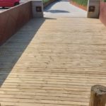 privat:-obres-de-millora-en-el-paviment-de-la-passera-d’hipatia-d’alexandria-de-palafrugell