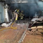 S’incendia un garatge a Calonge Bombers de la Generalitat garatge Calonge