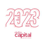 Happy new year 2023 text banner in modern line style