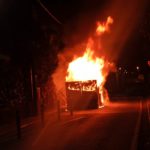 Detenen a Platja d’Aro un home per la crema de 16 contenidors Incendi Platja d'Aro contenidors