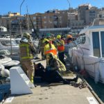 Protecció Civil i Ports de la Generalitat organitzen un simulacre d’incendi en una embarcació d’esbarjo al port de Palamós Simulacre port de Palamós