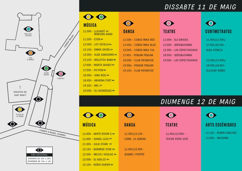 Programa de L'Aparador, el festival de propostes artístiques emergents a Calonge, programa 42 propostes diferents