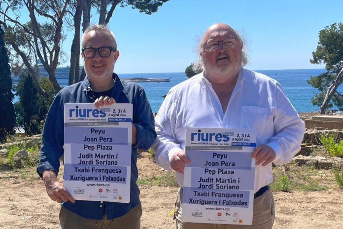 Presentació de la primera edició del festival Riures de Calonge i Sant Antoni Data de publicació: dilluns 03 de juny del 2024, 14:07 Localització: Calonge i Sant Antoni Autor: Cedida a l'ACN per l'Ajuntament de Calonge i Sant Antoni Presentació de la primera edició del festival Riures de Calonge i Sant Antoni Data de publicació: dilluns 03 de juny del 2024, 14:07 Localització: Calonge i Sant Antoni Autor: Cedida a l'ACN per l'Ajuntament de Calonge i Sant Antoni