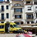 Ambulància a la platja de calella