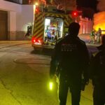 Crema un cotxe al carrer President Lluís Companys a Sant Feliu de Guíxols incendi sant feliu cotxe cremat