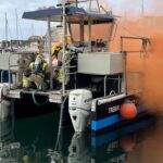 Protecció Civil organitza un simulacre d’incendi en una embarcació d’esbarjo a Palamós simulacre port de Palamós