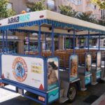 Un trenet unirà durant la Festa Major de Palamós la plaça de Catalunya amb la fira i l’aparcament de Santiago Bañeras Trenet Palamós