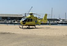 Un nen de tres anys és traslladat amb helicòpter medicalitzat després d’ennuegar-se amb un gra de raïm a Palamós privat:-l’aterratge-d’un-helicopter-del-sem-obliga-a-desallotjar-la-platja-gran-de-palamos