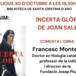 privat:-el-club-de-lectura-de-santa-cristina-llegeix-la-novella-“incerta-gloria”