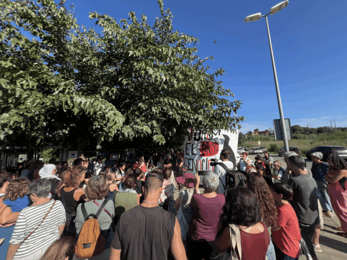 concentració per palestina a la Bisbal