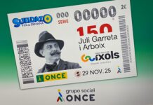 L’ONCE presenta un cupó per commemorar el 150è aniversari del naixament del compositor Juli Garreta Cupó ONCE Juli Garreta Sant Feliu