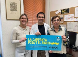 La campanya “Posa’t el bigoti” recapta 4.400 euros per a la recerca del càncer de pròstata amb una gran resposta ciutadana