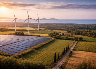 L’Empordà hauria de multiplicar per 20 les energies renovables, segons els plans de la Generalitat Energies renovables a l'Empordà . Imatge generada per Intel·ligència Artificial