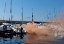 El Port de Palamós acull un simulacre d’incendi d’una embarcació i de contaminació marítima