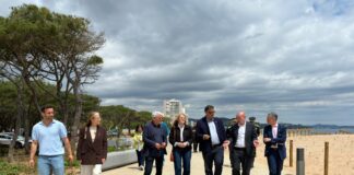 L’Ajuntament i el Govern estatal inauguren el tram sud del Passeig Marítim de Platja d’Aro Inauguració passeig tram sud Platja d'Aro