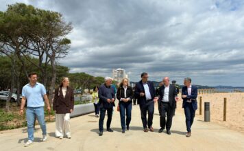 L’Ajuntament i el Govern estatal inauguren el tram sud del Passeig Marítim de Platja d’Aro Inauguració passeig tram sud Platja d'Aro