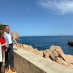 El port de Sant Feliu afegirà més calaixos de formigó al dic exempt Visita Sílvia Paneque obres port Sant Feliu