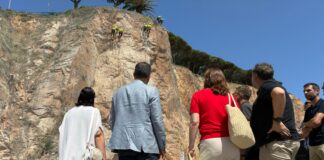 Les obres de la cinglera del turó del port de Sant Feliu acabaran a finals d’estiu Visita Sílvia Paneque port sant feliu de guíxols