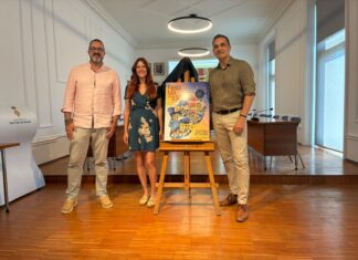 Sant Feliu de Guíxols presenta el cartell de la Festa Major inspirat en espais representatius del municipi Cartell Festa Major de Sant Feliu de Guíxols