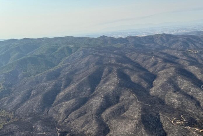 privat:-els-bombers-descarten-per-ara-controlar-l’incendi-de-la-bisbal,-que-pateix-algunes-revifades-i-te-punts-calents