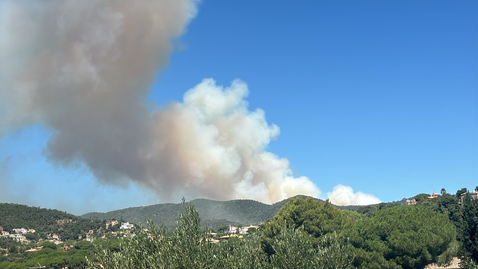 Incendi vist des de Calonge