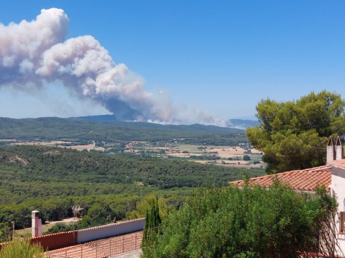 Incendi vist des de Pals Incendi vist des de Pals