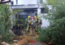 Els bombers apaguen un incendi que ha cremat el garatge d’una casa a Torroella de Montgrí