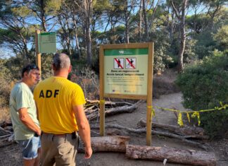 Palamós reforça la senyalització dels camins tancats de Castell-Cap Roig després de l’incendi