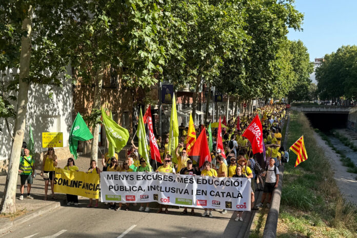 6cc658a9-d934-465c-84bb-ea24b605130a Protesta Docents Girona / ACN